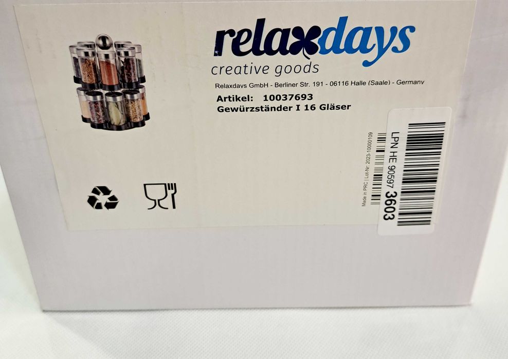 Stojak obrotowy, karuzela na przyprawy Relaxdays - 13 słoików