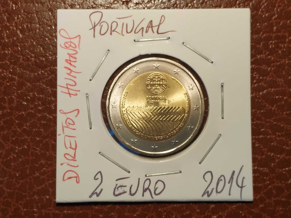 A129/30/1/3 moeda de 2€ comemorativa de 2008 Direitos Humanos (várias)