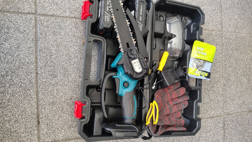 motosserra elétrica  para podas 21v 2 baterias
