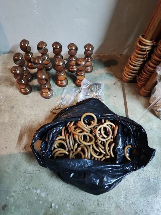 Varão e argolas, cortinas