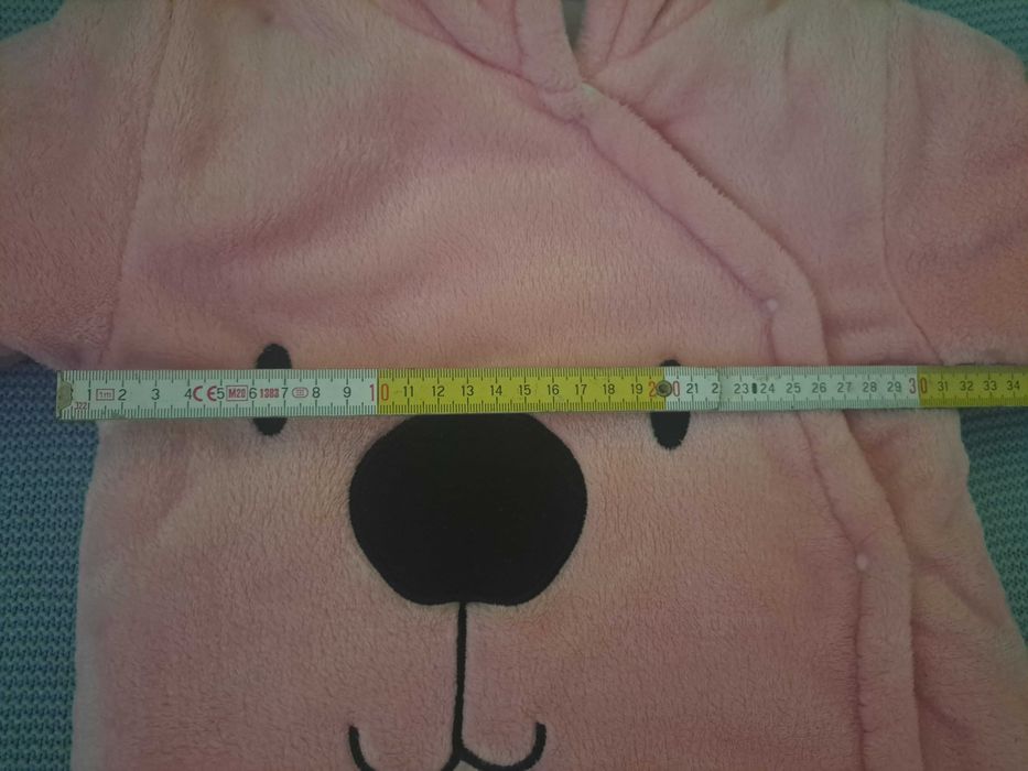 Dziecko kombinezon z kapturem różowy 9-12 m