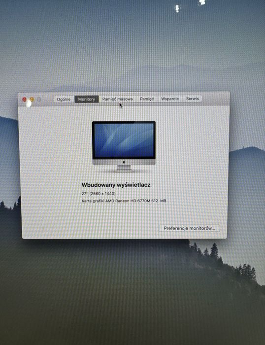 Komputer Apple imac 27 cali 2011 r., All in One 256 GB