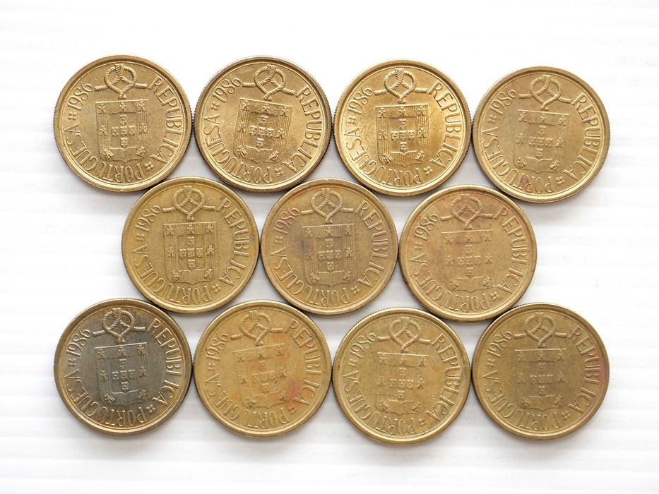 Lote de 11 Moedas 5 Escudos 1986