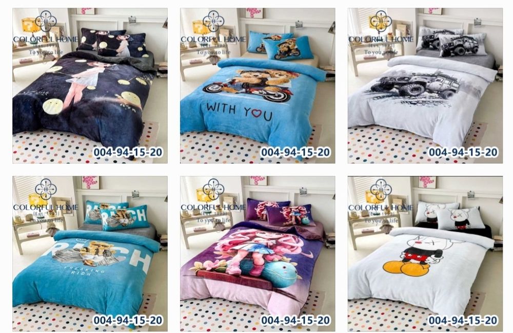 Велюрові полуторні комплекти для дітей, в асортименті