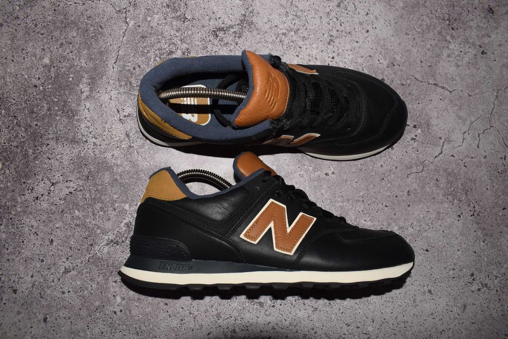 New Balance 574 Leather ( Чоловічі Шкіряні Кросівки Ньюбеланс Кожа 576 990 2002 us uk )
