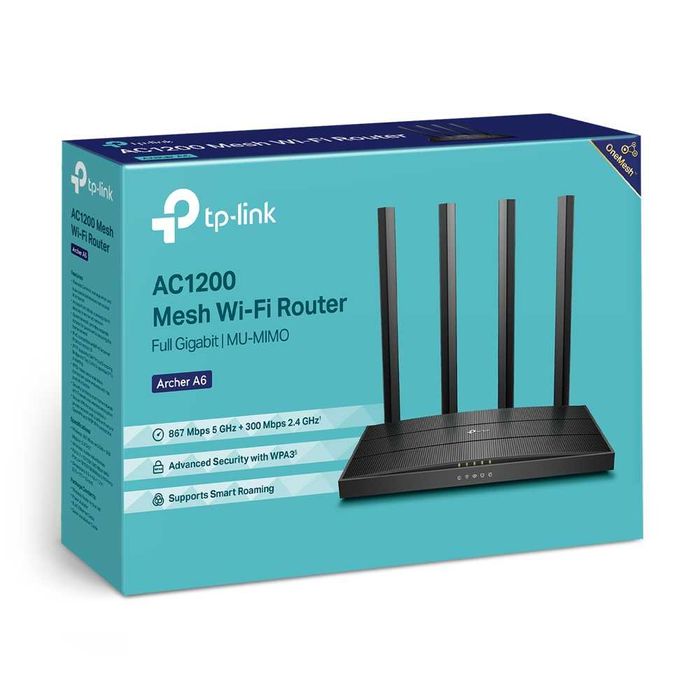 Новый Гигабитный Mesh 5 ГГц WI-FI Роутер Tp-Link Archer A6AC1200