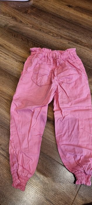 Spodnie 92 98 pumpy alladynki różowe ściągacze