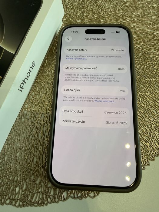 Sprzedam lub zamienie Iphone 16 pro 96% 128gb
