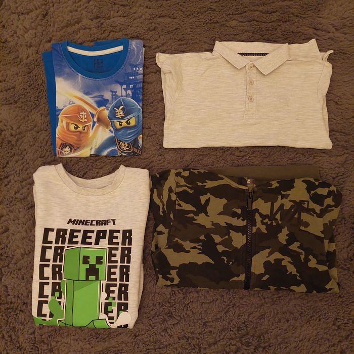 Bluzki chłopięce 128 4 sztuki