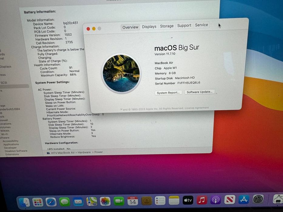 Apple MacBook 2020 M1 8GB RAM 128GB SSD