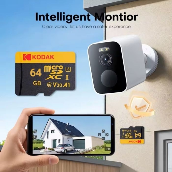 Karta pamięci KODAK 64GB GB MicroSD SDXC C10 V30 U3 A1 4K PREMIUM Chip Kraków Wysyłka