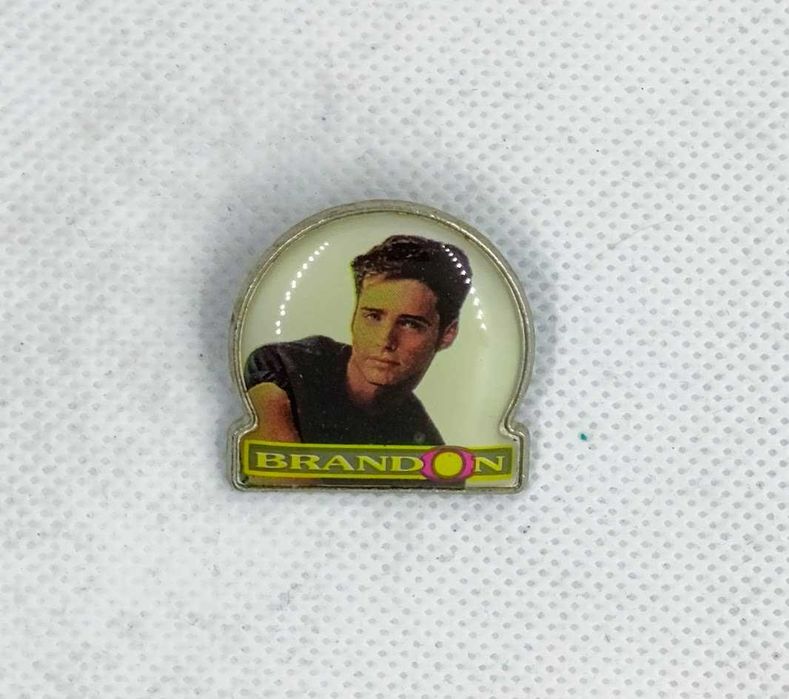 Pin crachá 1991 Jason Priestley coleção Beverly Hills 90210