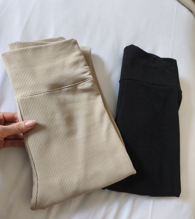 Базові легінси у рубчик 7172 лосіни норма і батал штани