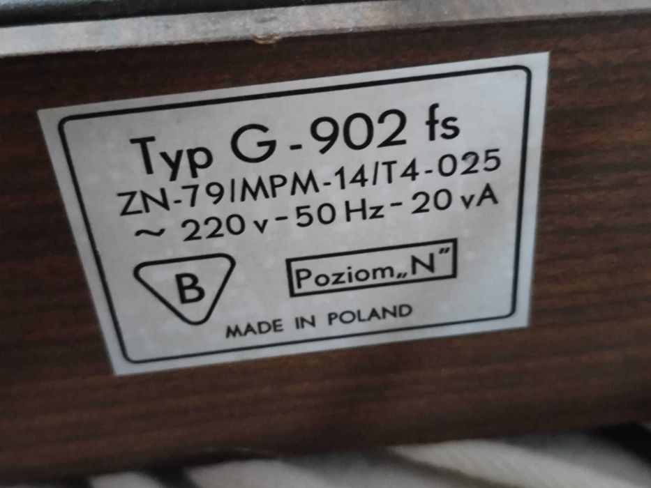 Gramofon adapter tokarka Unitra Emanuel G-902 FS Poznań