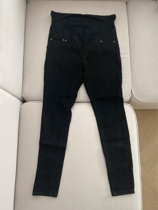 2x Spodnie ciążowe dresy i jeansy H&M rozm L
