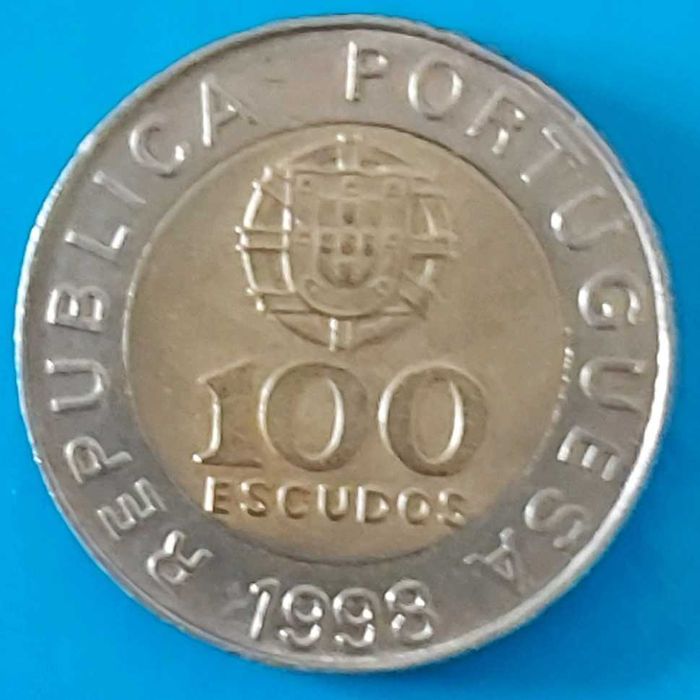 100$00 de 1998,  de Portugal,  Pedro Nunes, o Matemático