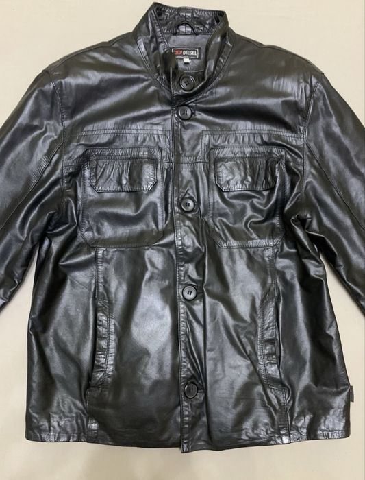 Чоловіча шкіряна куртка Diesel, розмір M