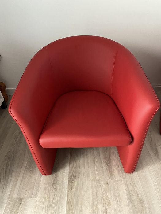 Poltronas Vermelhas Pele Sintética (2 uni)