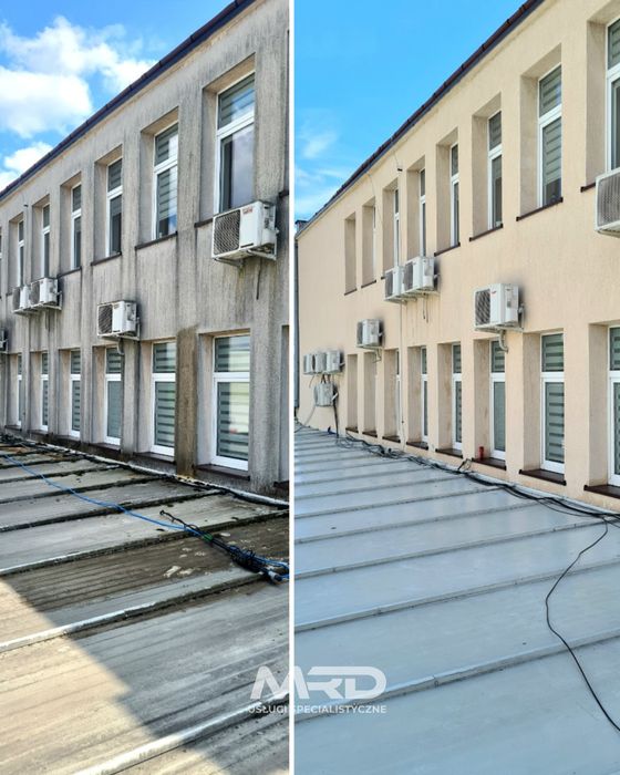 Mycie czyszczenie kostki, elewacji  dachów Grudziądz Podnośnik koszowy