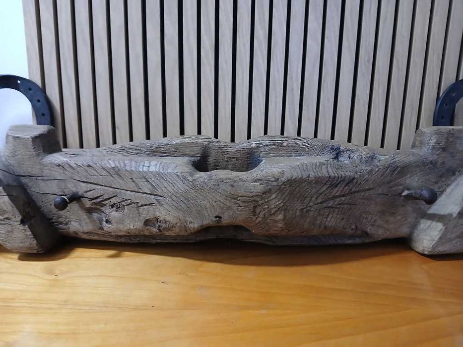 Jarzmo Uprząż Stara Drewniana Półka Antyk Vintage Zabytkowe