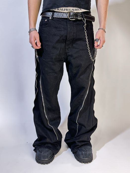 Клеш Rick Owens bolan banana cut jeans opium archive джинси чорні