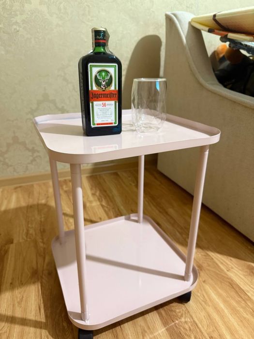 журнальний столик на колесах етажерка тумбочка прикроватная столик