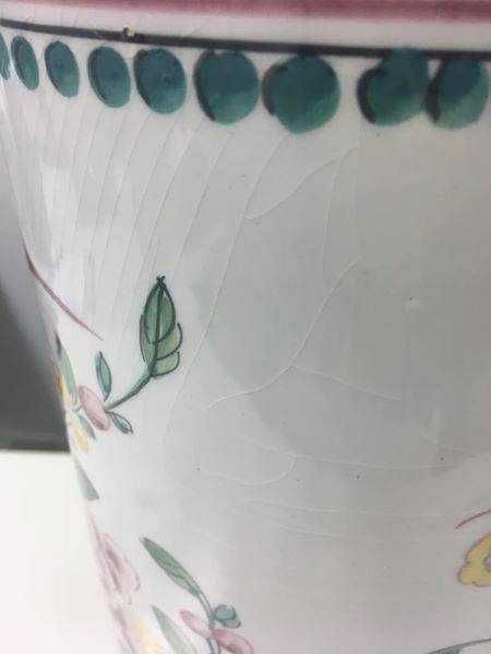 Porta chapéus de chuva em loiça pintado à mão