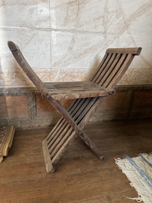Banqueta madeira antiga