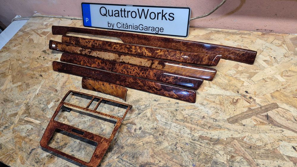 AUDI A4 B5(8D)-Frisos madeira- RAIZ DE NOGUEIRA -RAROS: Versão de LUXO