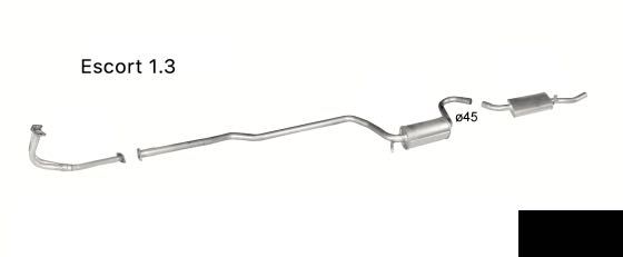 Глушитель резанатор Ford Escort Orion Focus Mondeo Scorpio Sierra