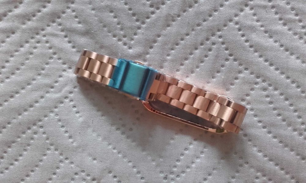 Metalowa bransoleta kolor: różowe złoto do opaski Mi Band 3/4 Kozanów