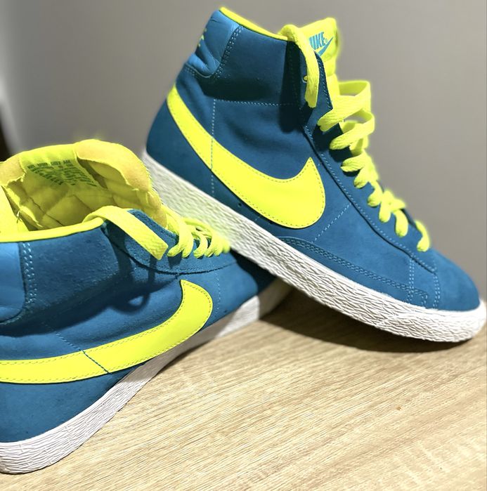 Nike Blazer mid 77 trampki neon + niebieski r. 38 sneakers