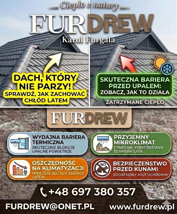 Ocieplanie dachów metodą wdmuchiwaną + naprawy po kunach!