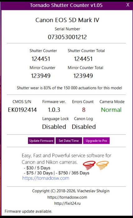 Canon 5d Mark IV 123 mil disparos