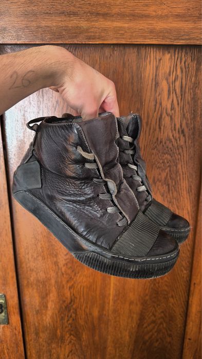 Boris Bidjan Saberi Bamba High Leather Sneakers  Archive Avangard