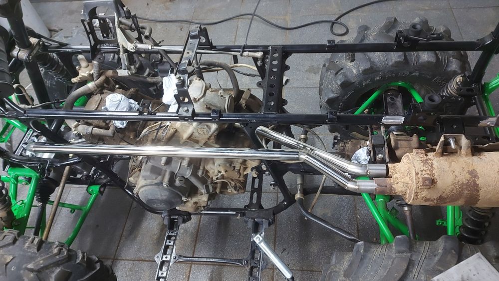 Kolektory Quad Kawasaki Brute Force KVF 750 INOX, Stal nierdzewna