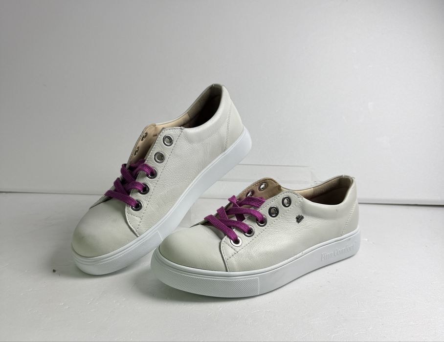 Sneakersy skórzane białe Finn Comfort r.40 komfortowe