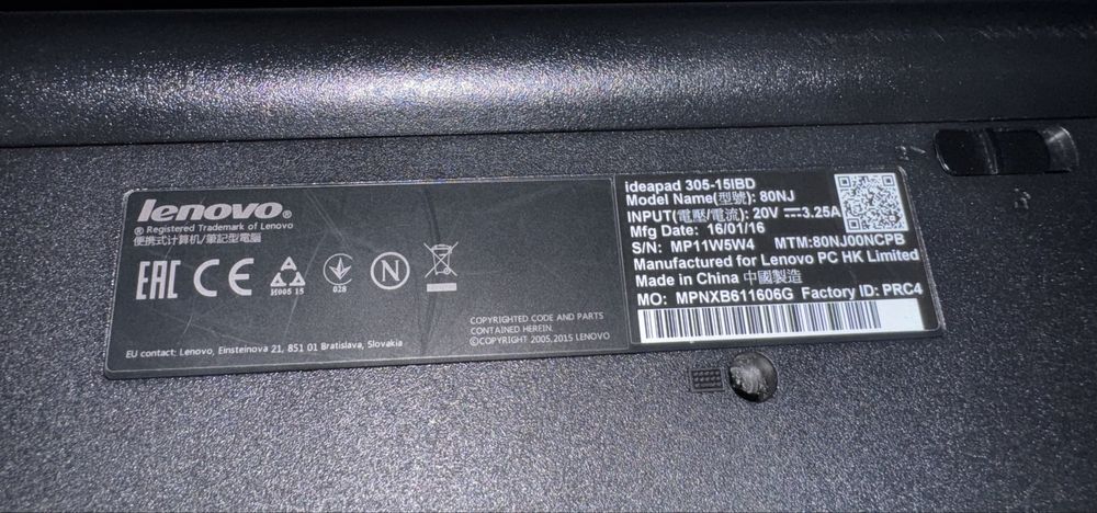 Lenovo IdeaPad 305-15IBD Core i3 2,0GHz 5005U