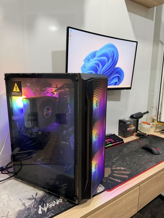 Компьютер ПРО Ryzen 5600+32ddr+накопичувач 512 м2+AMD XFX RX6600XT