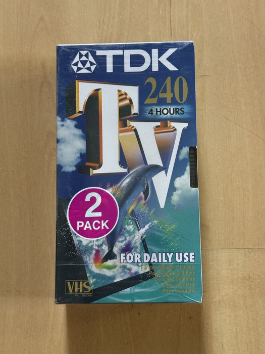 Dwie kasety nowe VHS TDK e-240TVED