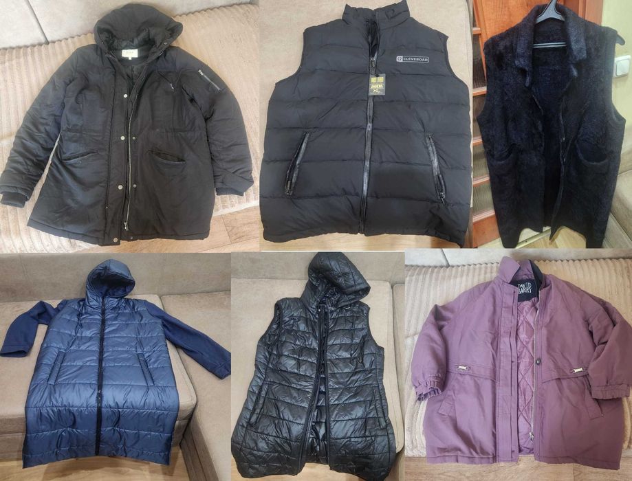 Брендовые женские куртки и жилетки L–2XL шарф/шапка/перчатки в подарок