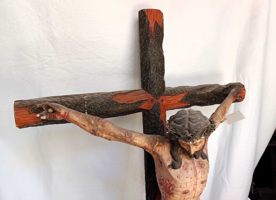 Crucifixo Madeira Barroco Grande Dimensão