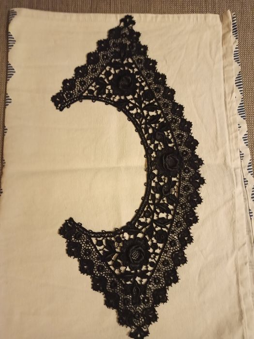 Kołnierzyk gipiurowy czarny