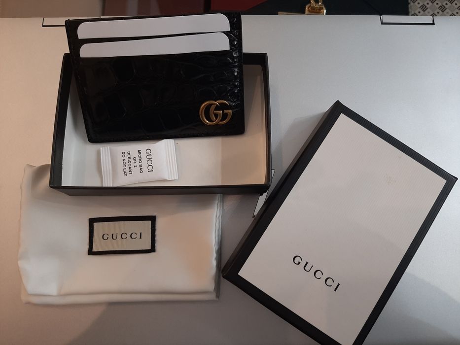 Carteira pele crocodilo - Marca Gucci Original