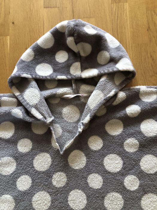 Пончо для дому флісове жіноче тепле плед з капюшоном