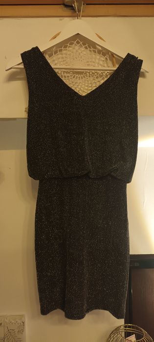 Sukienka M 38 L 40 nowa srebro Vila