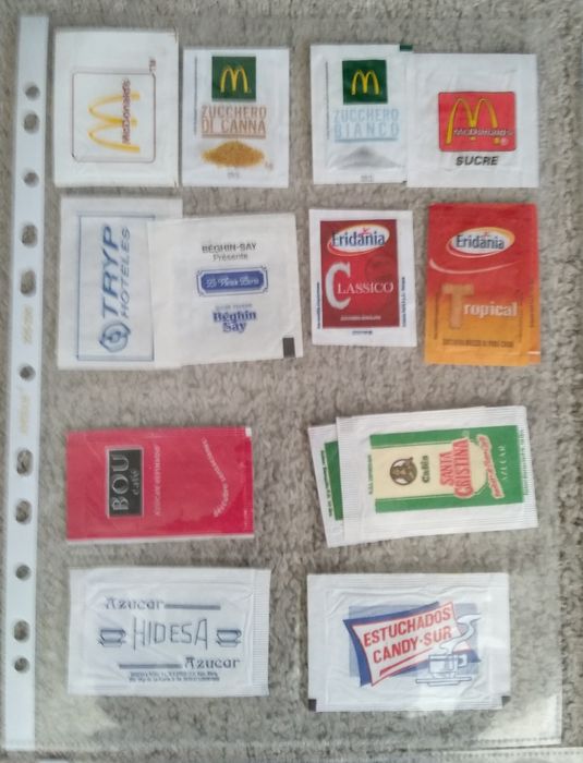 Pacotes açucar estrangeiros