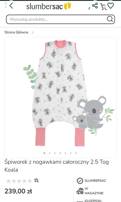 Śpiworek z nogawkami Bawełniany Slumbersac rozmiar 12-18