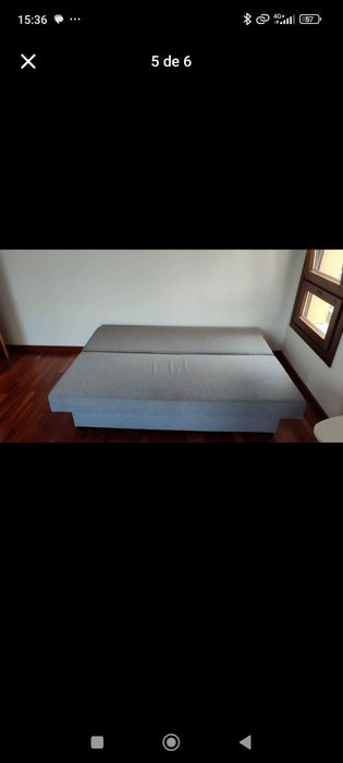 Sofá Cama em cinza da Ikea