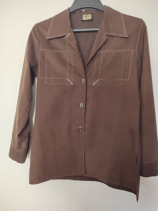 Sobrecamisa de pele de pêssego